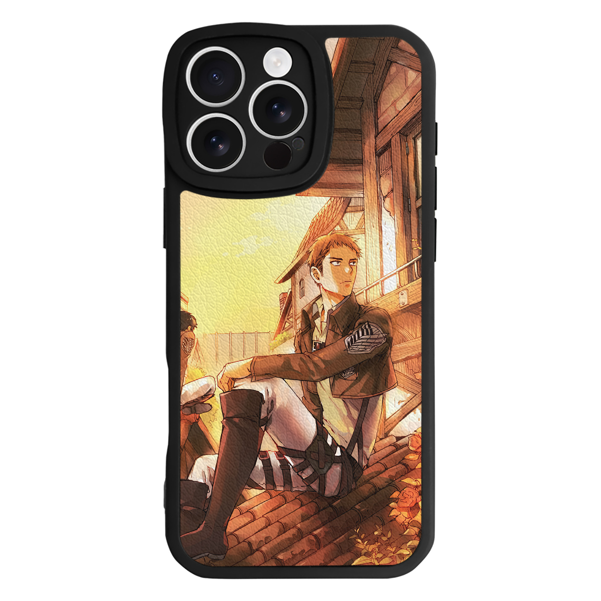 （画像用） 進撃の巨人 Attack on Titan 【iPhone 16シリーズ対応】シリコンスマホケース（レザー調） 材質：シリコン